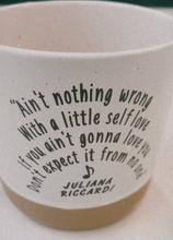 Load image into Gallery viewer, FULL CUP Lyric Mug by Juliana Riccardi - 12oz Ceramic - Vintage White