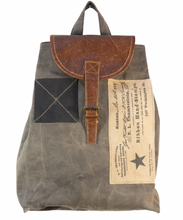 Load image into Gallery viewer, Upcycled Patched Canvas & Leather - Backpack