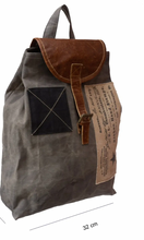 Load image into Gallery viewer, Upcycled Patched Canvas & Leather - Backpack