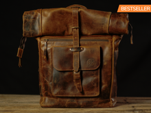 Load image into Gallery viewer, “The Roosevelt” Buffalo Leather Backpack
