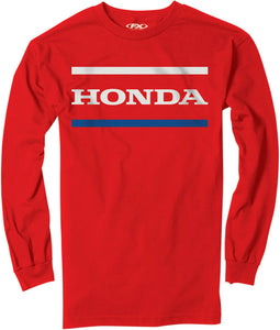 Vintage Honda Retro Logo Long Sleeve Red Melrose Moto