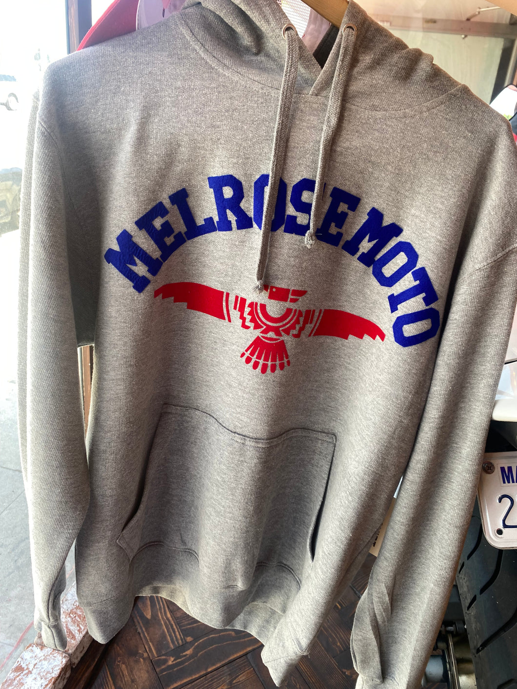 Eagle Wings on Melrose Hoodie - Gray - Mark McNairy