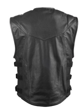 Load image into Gallery viewer, Blockade Black Leather Vest w/ Protective Panels
