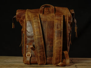 “The Roosevelt” Buffalo Leather Backpack