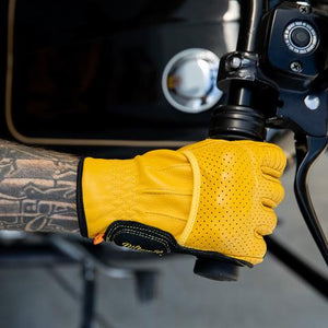 Biltwell Borrego Leather Gloves - Gold