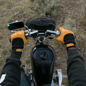 Biltwell Bantam Leather Hybrid Gloves - Tan & Black